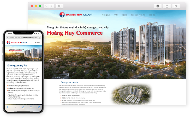 Thiết kế website giới thiệu công ty Hoàng Huy Group
