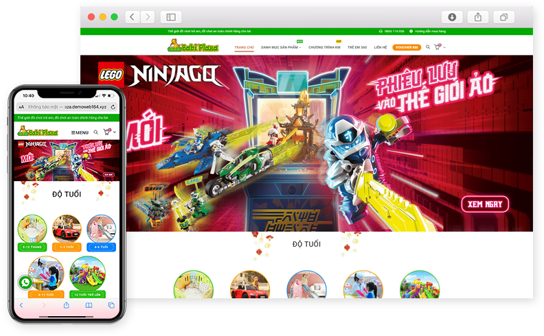 Thiết kế website bán hàng đồ chơi BabiPlaza