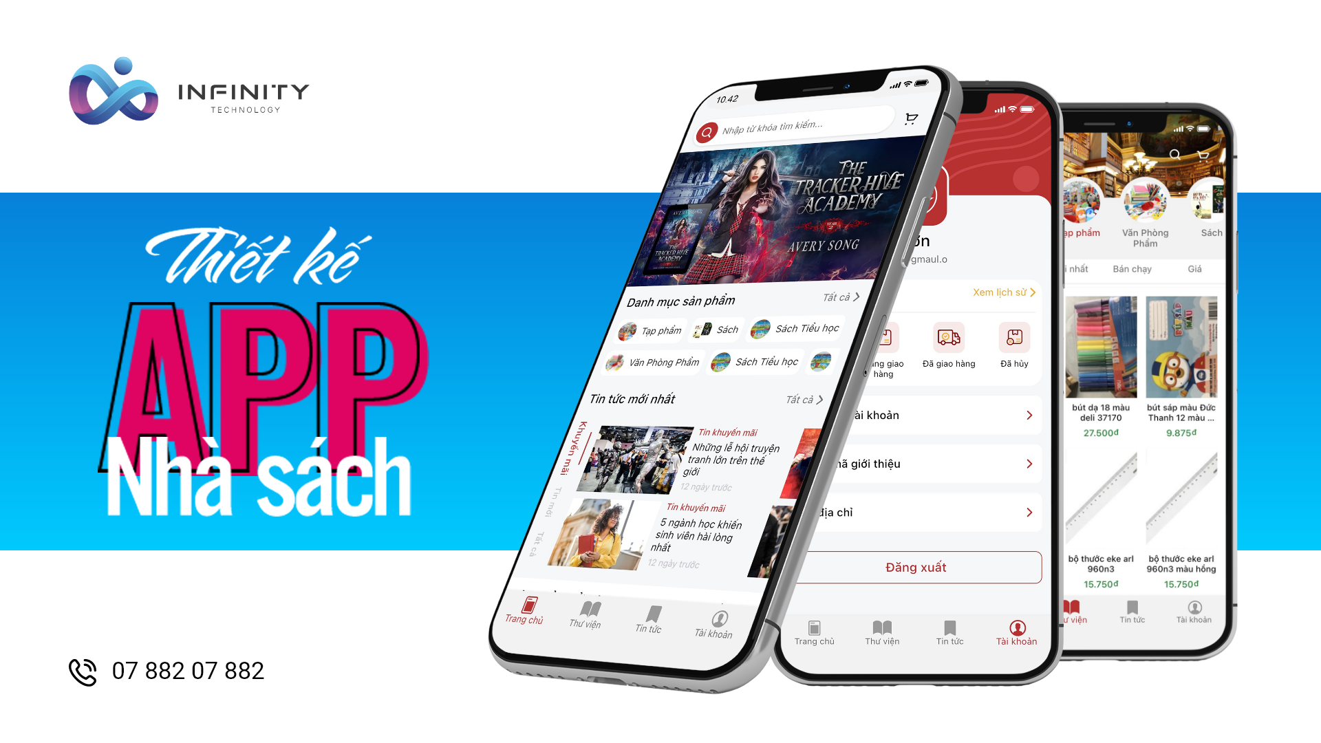 Dịch vụ thiết kế App Nhà Sách