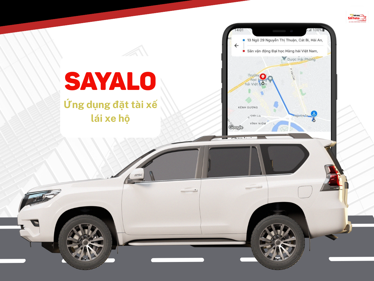 App Sayalo – Đặt tài xế lái xe hộ