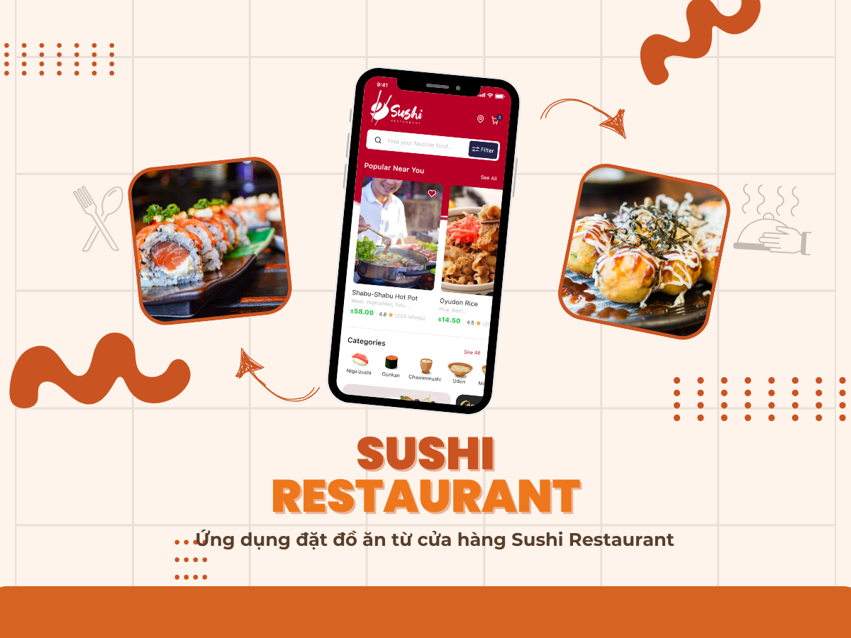 App Sushi Restaurant – Ứng dụng đặt đồ ăn